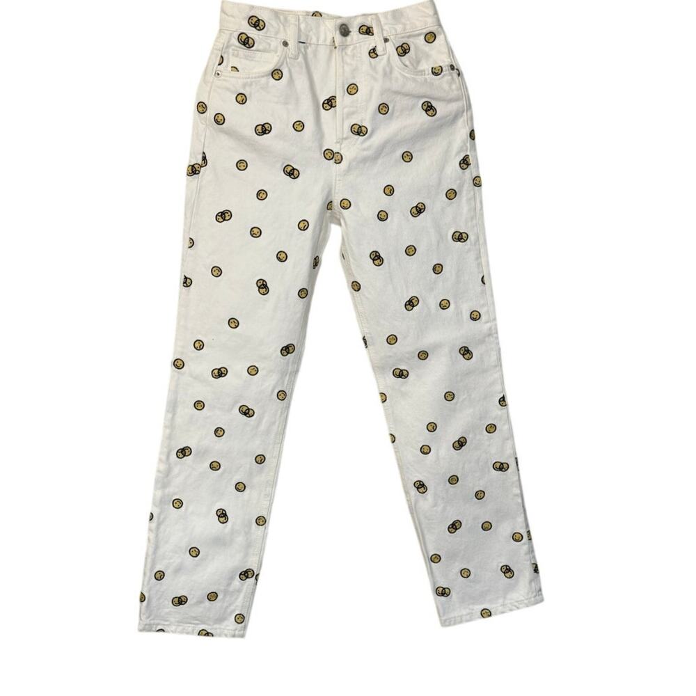 Reformation Mixed Emotions High Rise Straight Jeans Size 26 White